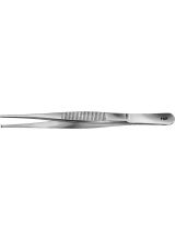 TISSUE FORCEPS CURVED 1X2T. 145MM