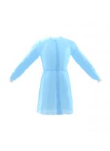Protective gowns with cuffs, blue