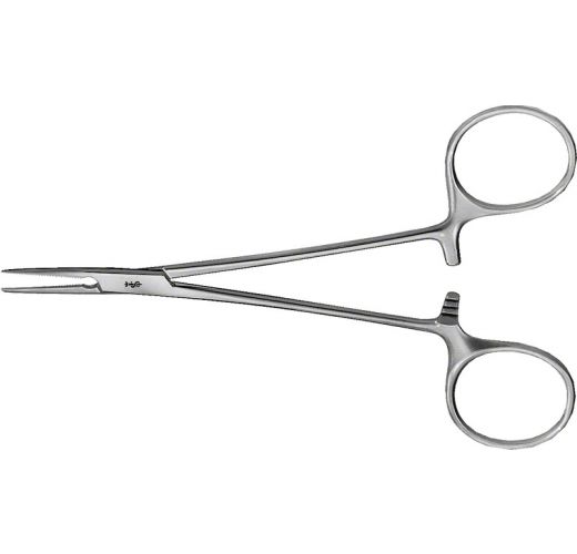 HALSTED HAEMOSTATIC FORCEPS CURVED 1X2T. 125MM